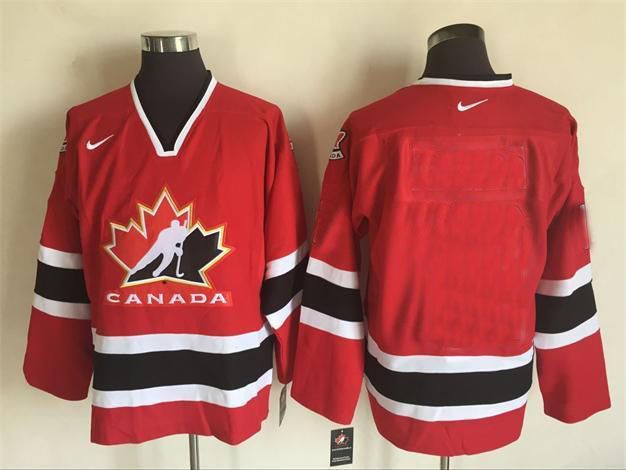 Men Custom 2002 Winter Olympic Team Canada Red Hockey Throwback Jerseys